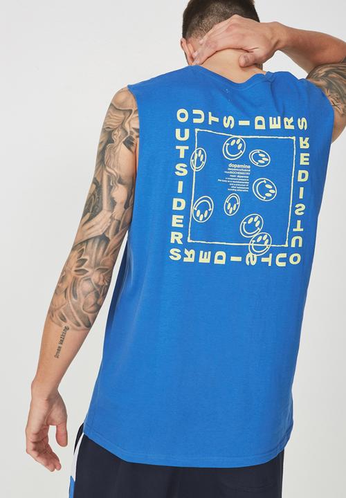 Cotton On - Tbar muscle tee - blue 