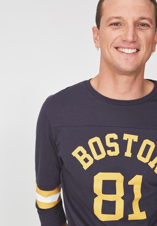 Cotton On - Tbar 3/4 baseball tee - navy