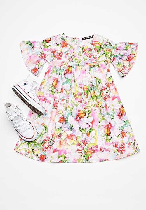 Superbalist - Fluted sleeve dress - multi