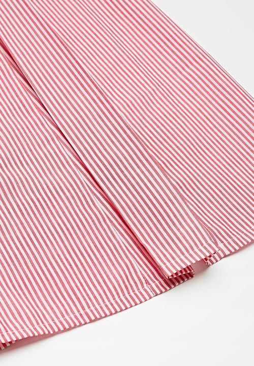 Superbalist - Bow shift dress - red & white