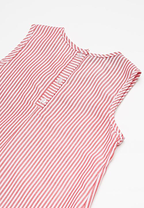 Superbalist - Bow shift dress - red & white