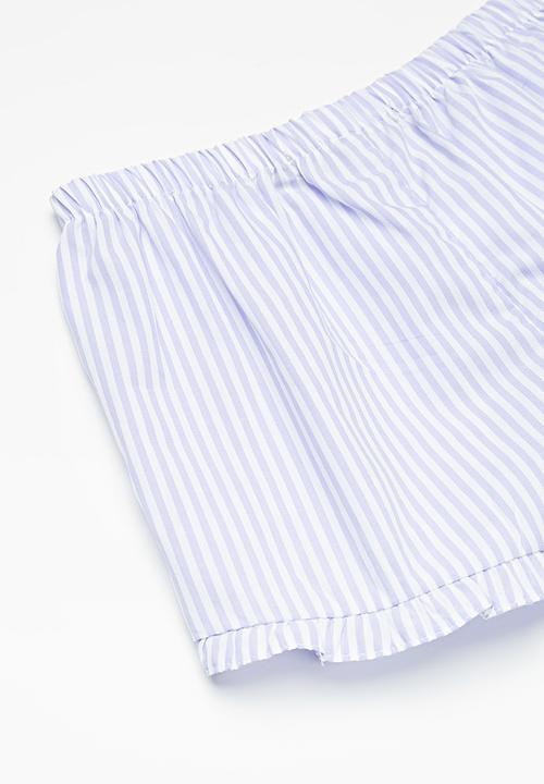 Superbalist - Frill detail shorts - lilac and white 