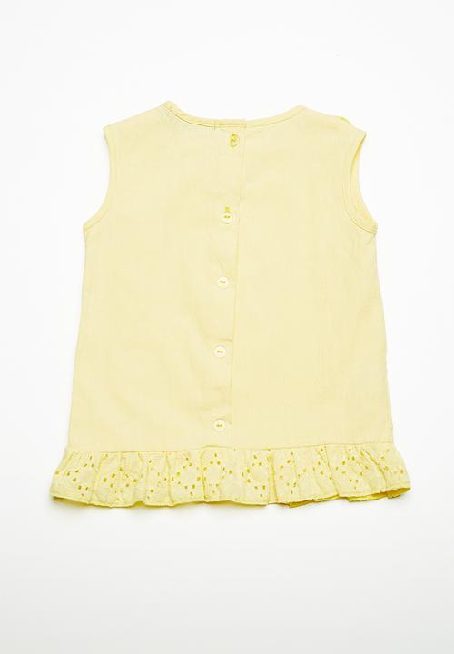 Superbalist - Cotton frill blouse - yellow 