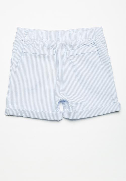 Superbalist - Pocket chino long shorts - blue & white