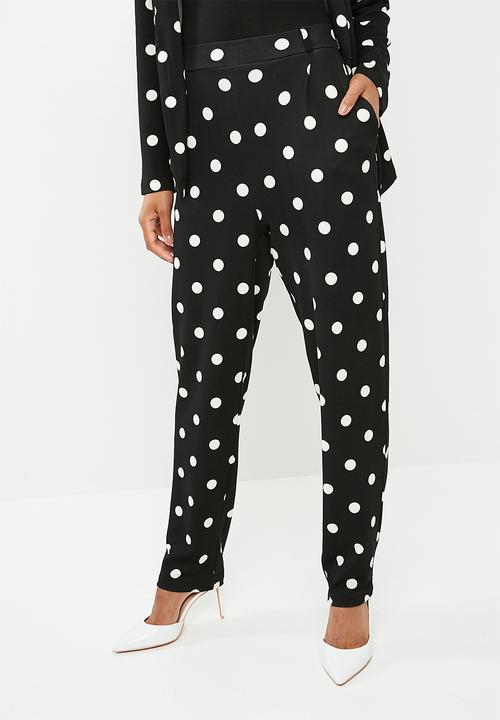 Superbalist - Spotted suit pant - black & white 