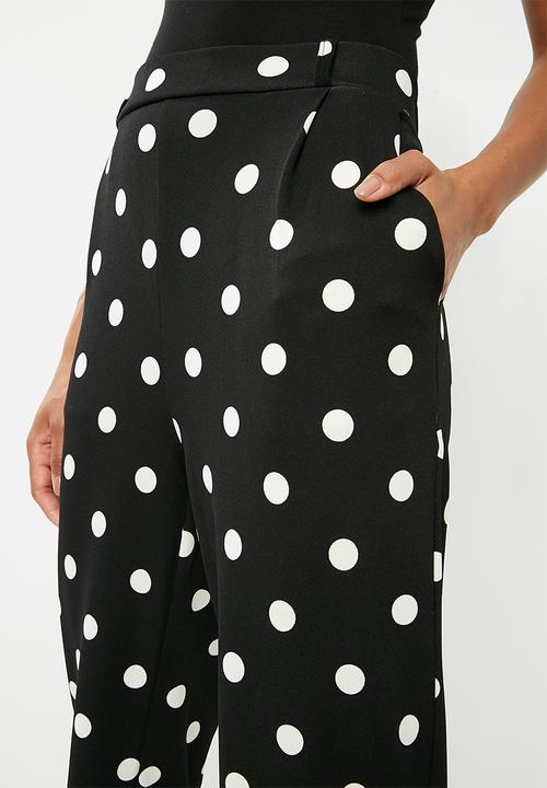 Superbalist - Spotted suit pant - black & white 