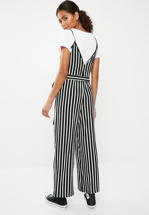 Superbalist - Culotte jumpsuit - black & white 