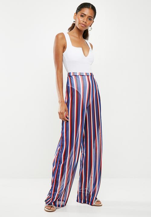 Missguided - Sleeveless notch front rib bodysuit - white 