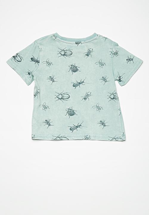 MINOTI - Kids boys bugs T-shirt - blue