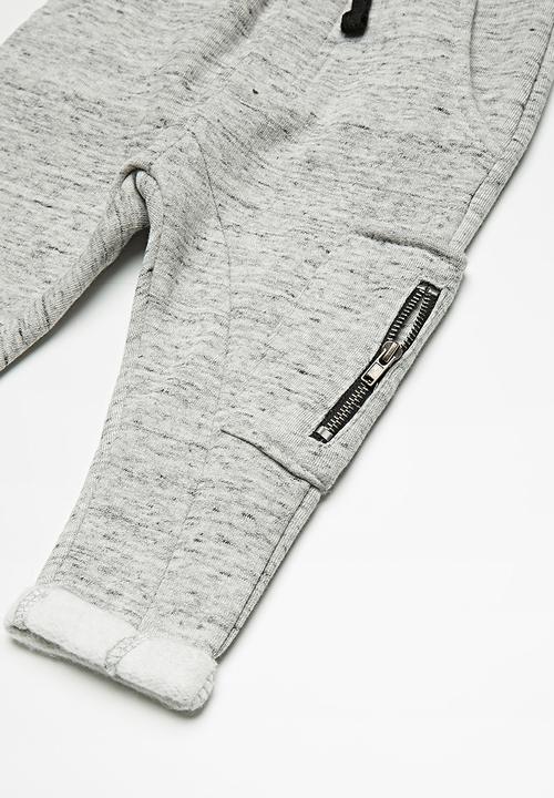 MINOTI - Kids boys marl jogger pants - grey 