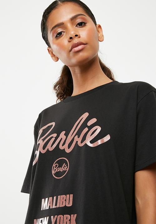 Missguided - Barbie cities T-shirt - black