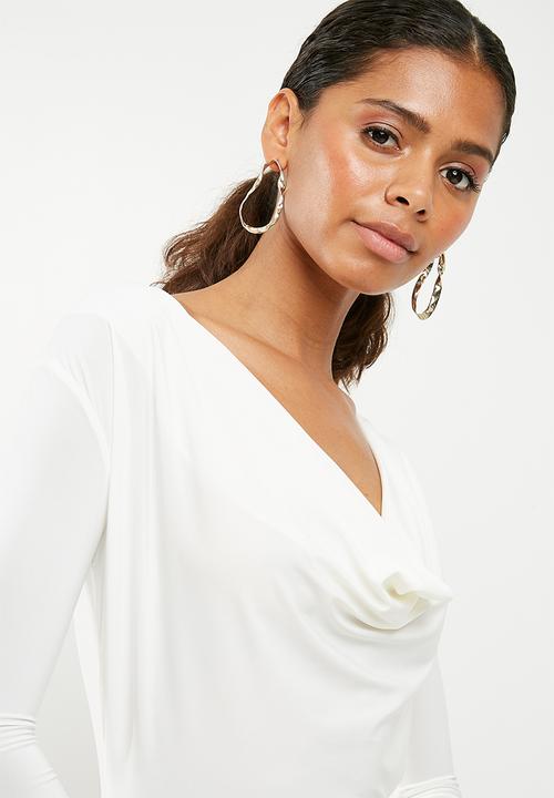 Missguided - Cowl neck bodysuit - white 