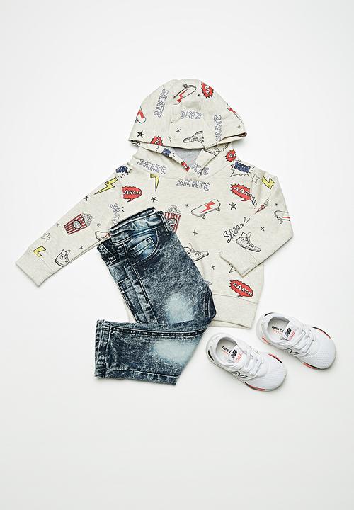 MINOTI - Kids boys hooded sweat top - grey