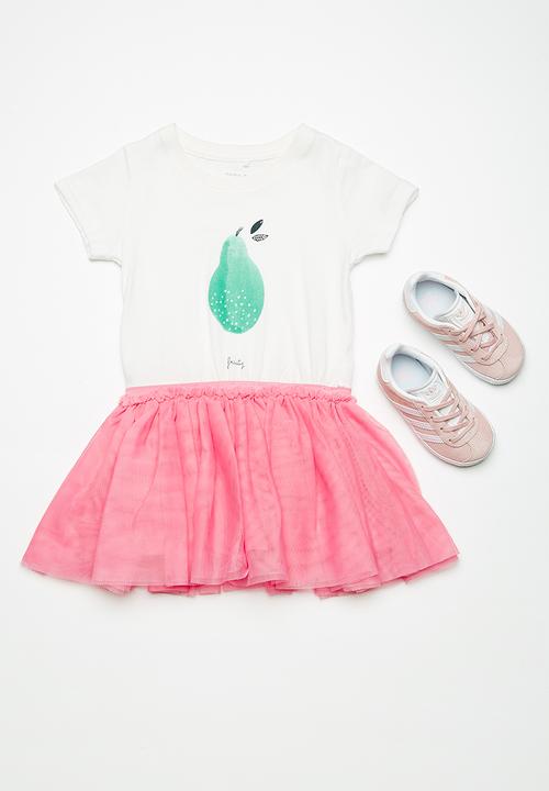 Name It - Felisa tulle dress - white & pink 