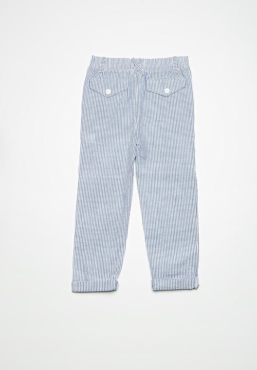 Superbalist - Casual chino pants - blue and white stripes