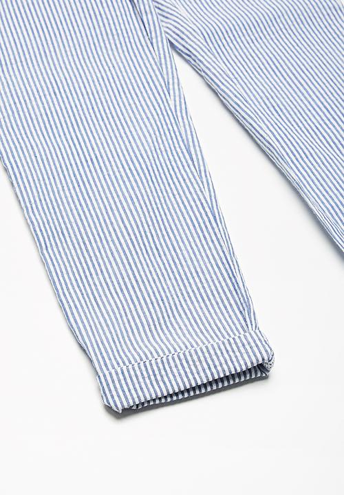 Superbalist - Casual chino pants - blue and white stripes