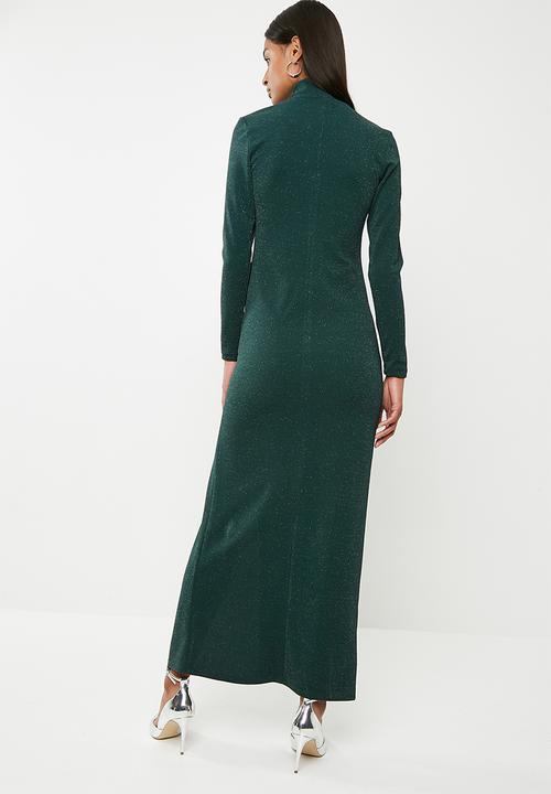 Superbalist - Statement shoulder maxi dress - green