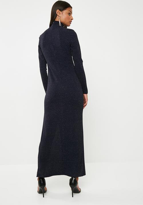 Superbalist - Statement shoulder maxi dress - navy