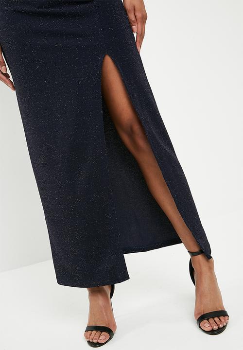 Superbalist - Statement shoulder maxi dress - navy