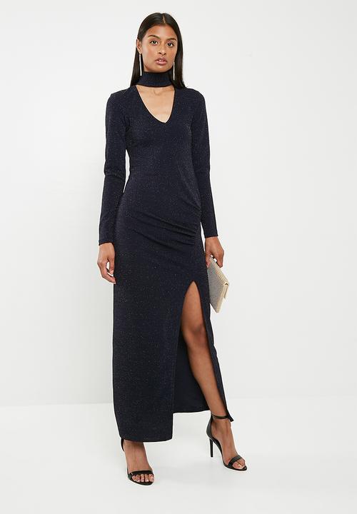 Superbalist - Statement shoulder maxi dress - navy