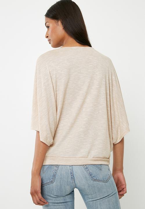 Superbalist - Cut & sew scarf top - beige 