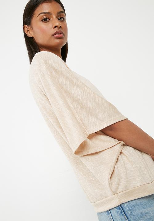 Superbalist - Cut & sew scarf top - beige 