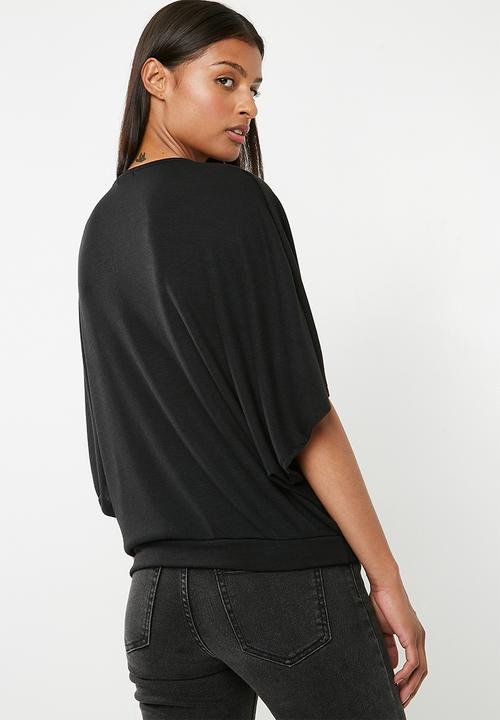 Superbalist - Cut & sew scarf top - black 