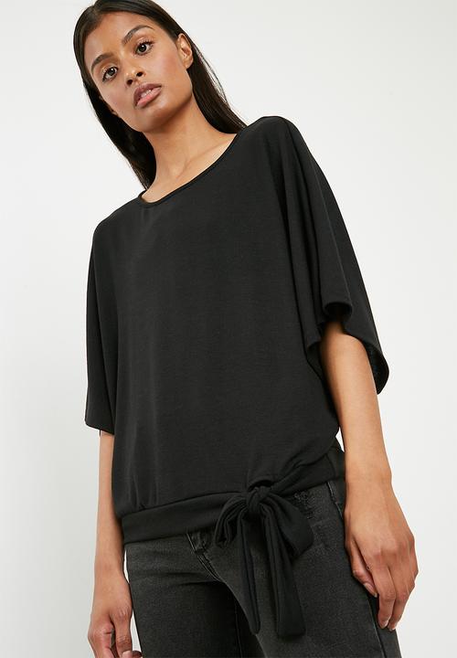 Superbalist - Cut & sew scarf top - black 