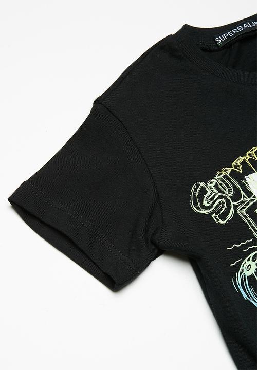 Superbalist - Kids boys printed tee - black 