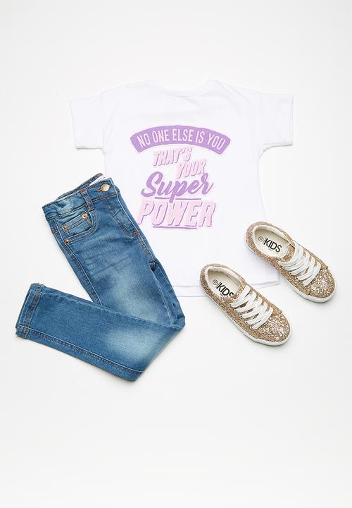 Superbalist - Embroided swing tee - white