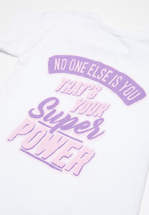 Superbalist - Embroided swing tee - white