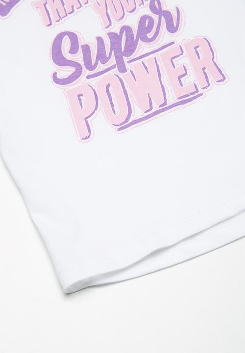Superbalist - Embroided swing tee - white