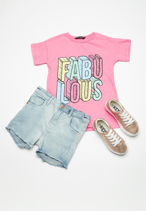 Superbalist - Embroided swing tee - pink