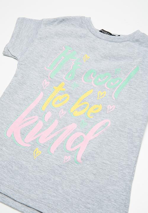 Superbalist - Embroided swing tee - grey 