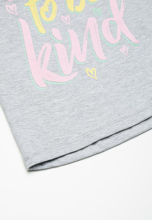 Superbalist - Embroided swing tee - grey 