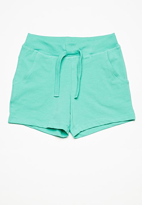 Name It - Portan summer print short set -  white & blue 