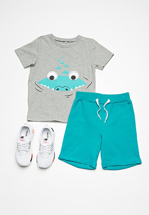 Name It - Vain long sweat shorts - blue 