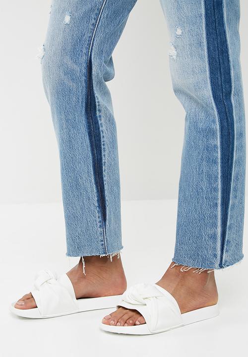 Missguided - Neoprene knot slider - white 