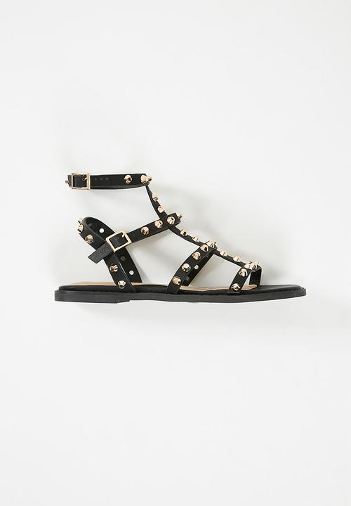 Missguided - Dome stud gladiator sandal - black 