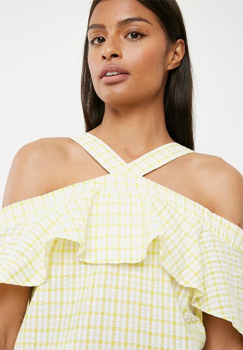 Pieces - Ginette top - yellow & white 