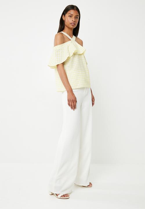 Pieces - Ginette top - yellow & white 