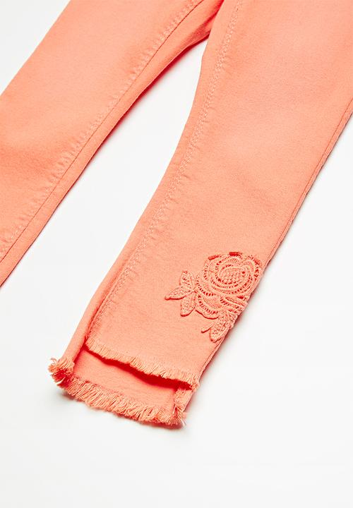 Name It - Polly skinny chino pants - orange 