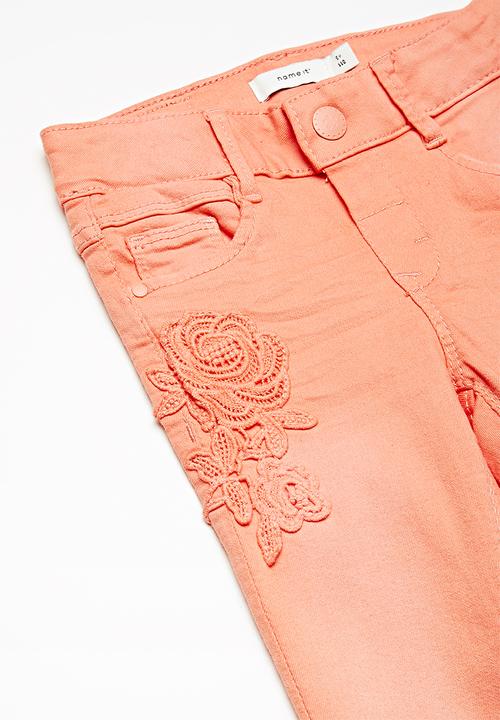 Name It - Polly skinny chino pants - orange 