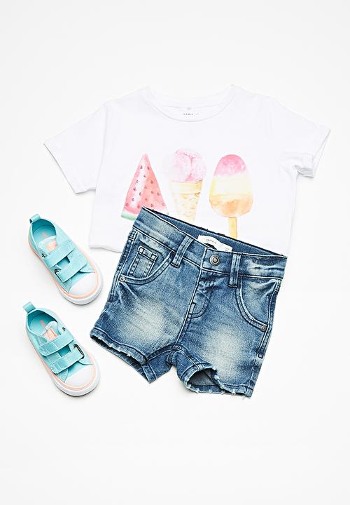 Name It - Sofus denim long shorts - blue 