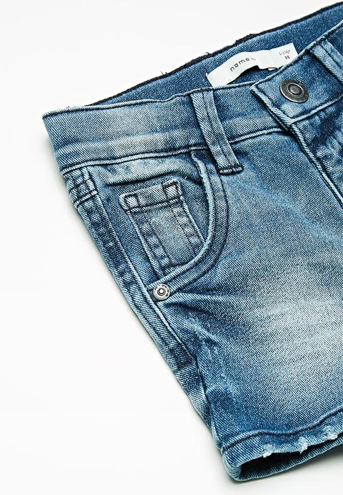 Name It - Sofus denim long shorts - blue 