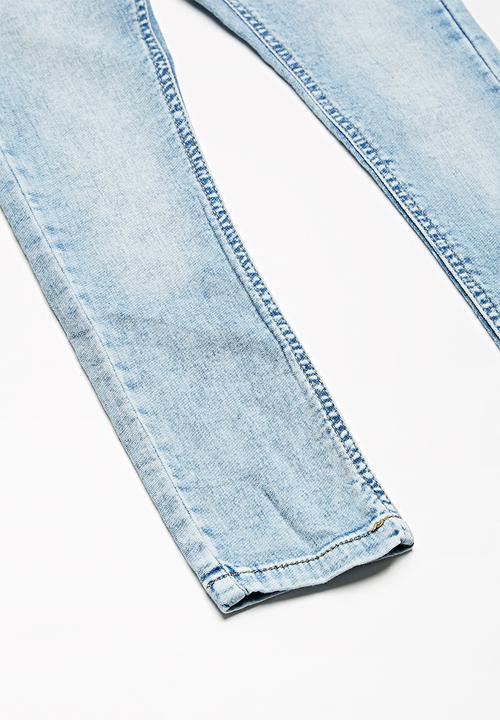 Name It - Robin draw cord denim pants - light blue denim