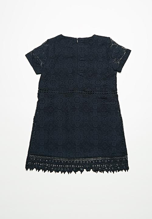 Name It - Susan short sleeve lace dress - navy 