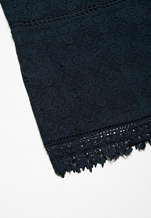 Name It - Susan short sleeve lace dress - navy 