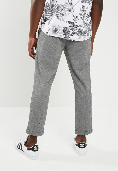 Only & Sons - Solid check chino - black & white