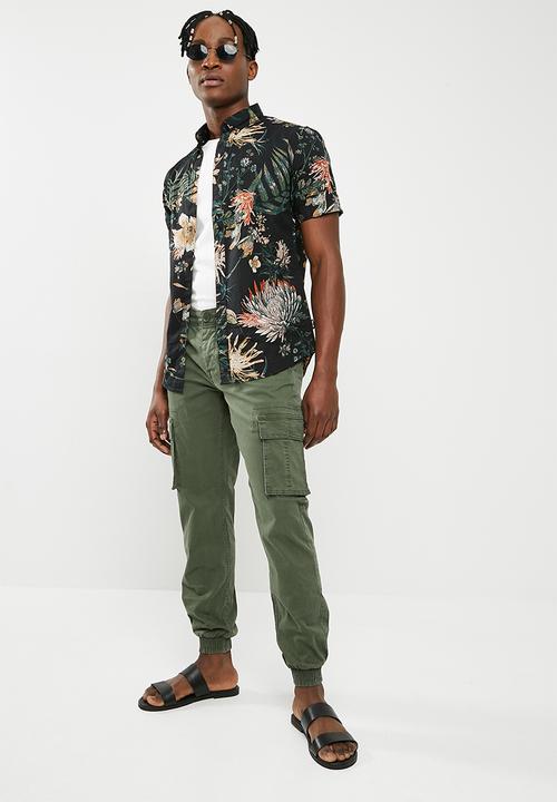 Only & Sons - Thomas cuff cargo pants - green